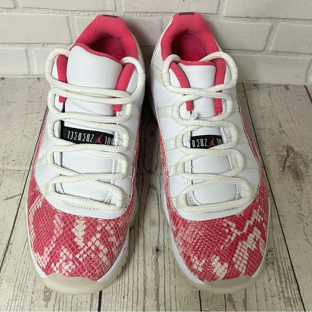 Nike Air Jordan 11 Low Retro XI Pink  Snakeskin AH7860-106 Womens Size 8 - Picture 2 of 14